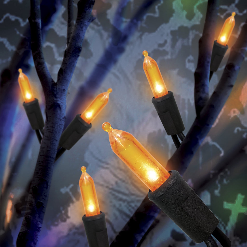 Indoor/Outdoor 50-Count LED Mini String Lights, Purple, 9.5', Halloween by Way To Celebrate