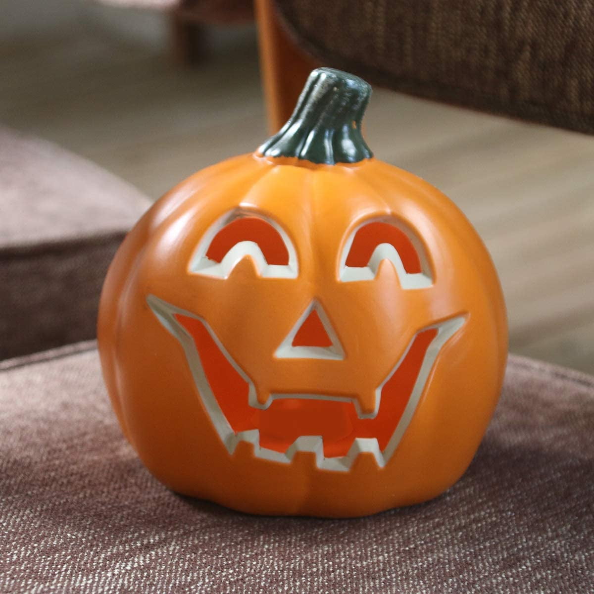 6" Jack O' Lantern - Battery Operated Halloween Pumpkin Lantern - Waterproof for Indoor Outdoor Decorations Favors