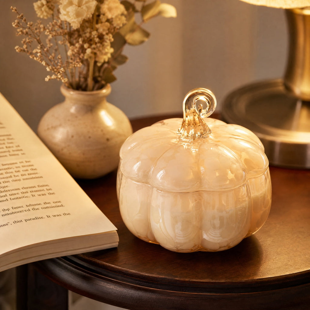 Halloween Pumpkin Jar Candle Farm Apple Pumpkin Scented 3 Wick Confetti Figural Desktop Thanksgiving Fall Decoration Gifts