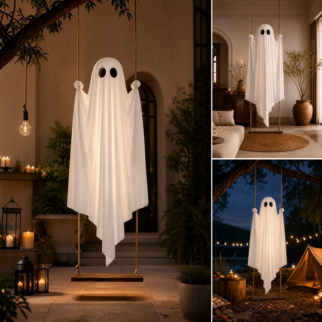 Fuebueo Realistic Halloween Skeleton Decorations with Eyes Lights - Scary Groundbreaker Skull Stakes for Indoor Outdoor Haunted, Yard, and Garden Party Decor
