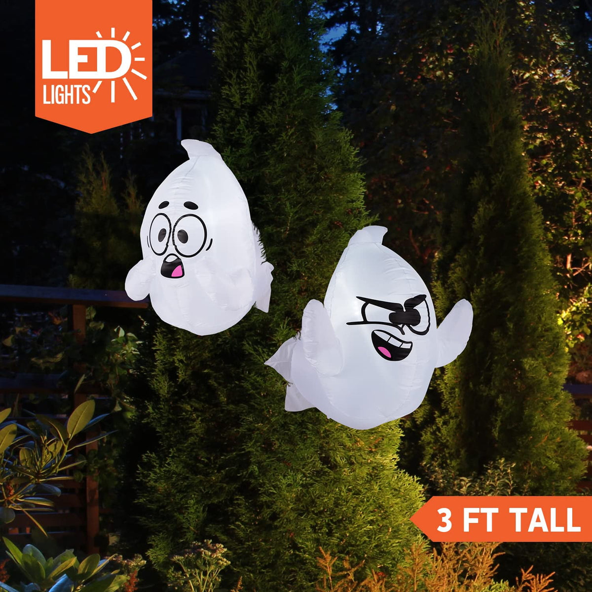 Joyfy 4 FT Halloween Inflatable Purple Octupos Head with Tentacles Broke Out from Window with Built-in LED Blow Up Inflatable for Window Decoration Yard Garden Lawn Decor