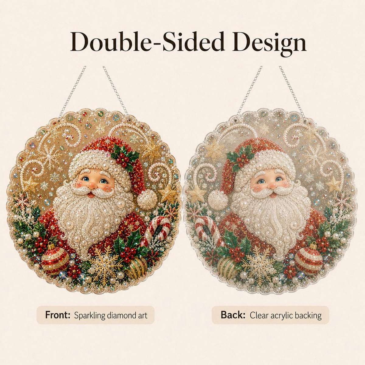 JWZZYD DIY Christmas Pearl Painting Art Kit with Frame, 9.8" Christmas Pearl Beads Art Craft Set, Gemstone Dots Beads for Holiday Christmas Wall Decor, Decoration Gift(Reindeer)