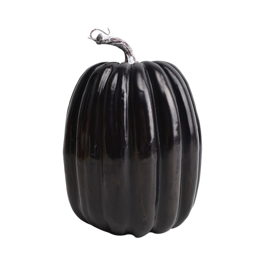 Artificial Pumpkins,Black Fake Pumpkins Large Faux Pumpkins for Autumn Thanksgiving Halloween Seasonal Holiday Decor Decoration (Big Black Pumpkins,8.7x6.3in)