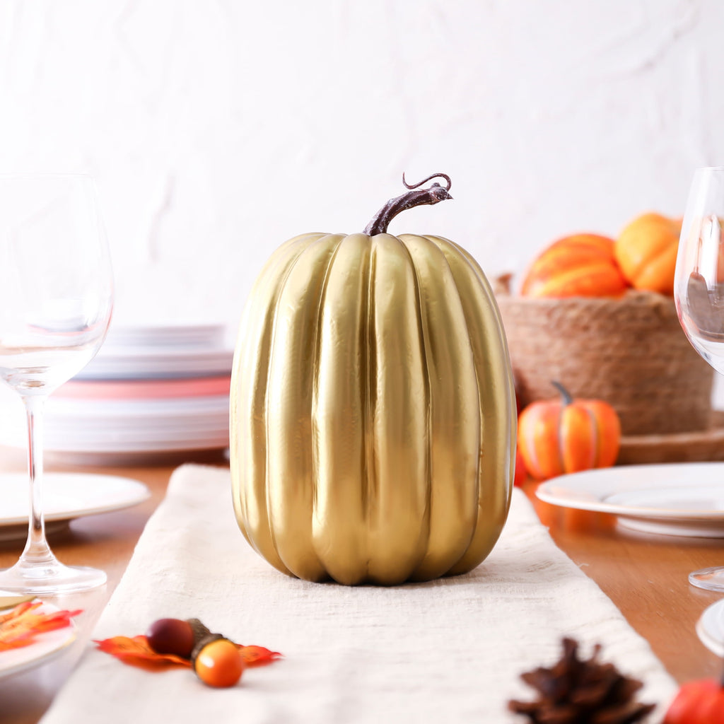 RUINIXCW 8 Inch Large Artificial Pumpkins Fall Decorations Thanksgiving Halloween Pumpkins Giant Fake Pumpkins Foam Pumpkins Autumn Harvest Home Decor