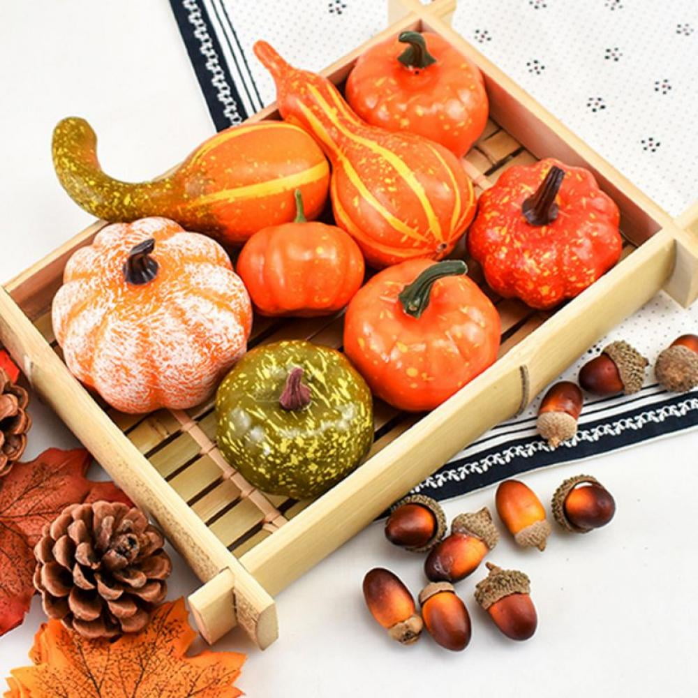 Artificial Pumpkins for Decoration, 50PCS Mini Pumpkin for Fall Garland Thanksgiving Decorations