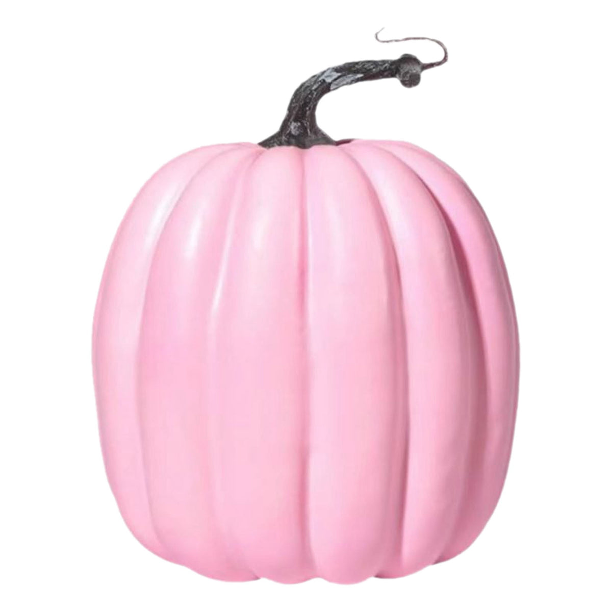 FXMLRLK 1 PCS 6.5 Inch Pink Plastic Pumpkins for Decorating - Large Artificial Foam Pumpkins for Fall Decor, Halloween, Thanksgiving, Paintable for DIY Crafts & Centerpieces