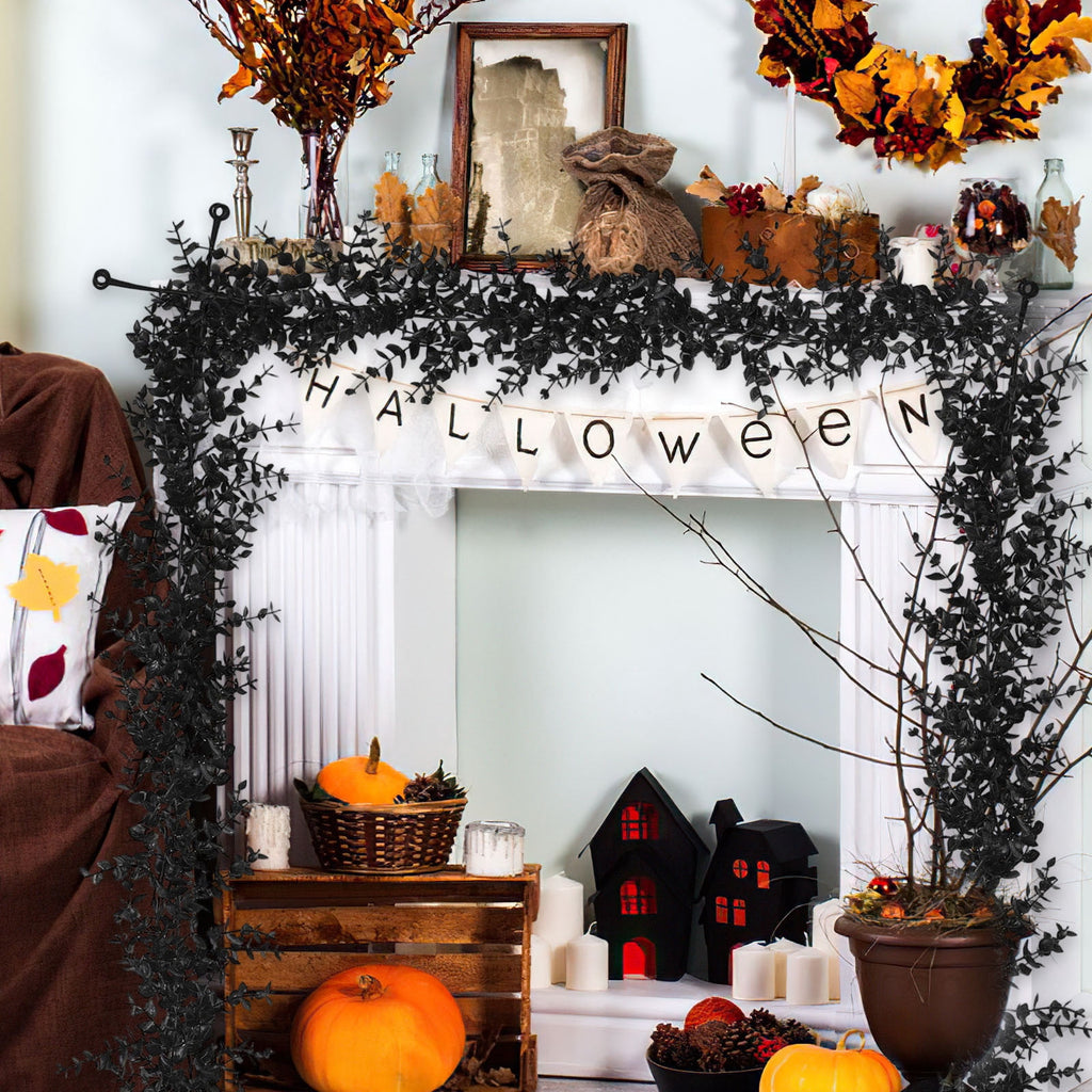 Halloween Pumpkin Garland - 68" Fall Leaf Decor for Mantle, Staircase & Porch, Outdoor/Indoor Autumn Thanksgiving Party Decoration (Multicolor)