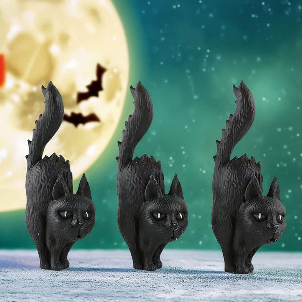 Miniature Halloween Figurines Mini Resin Pumpkin Ghost Kitty Witch Statue Ornaments Pumpkin Doll Miniature Landscape Pumpkin Scene Layout