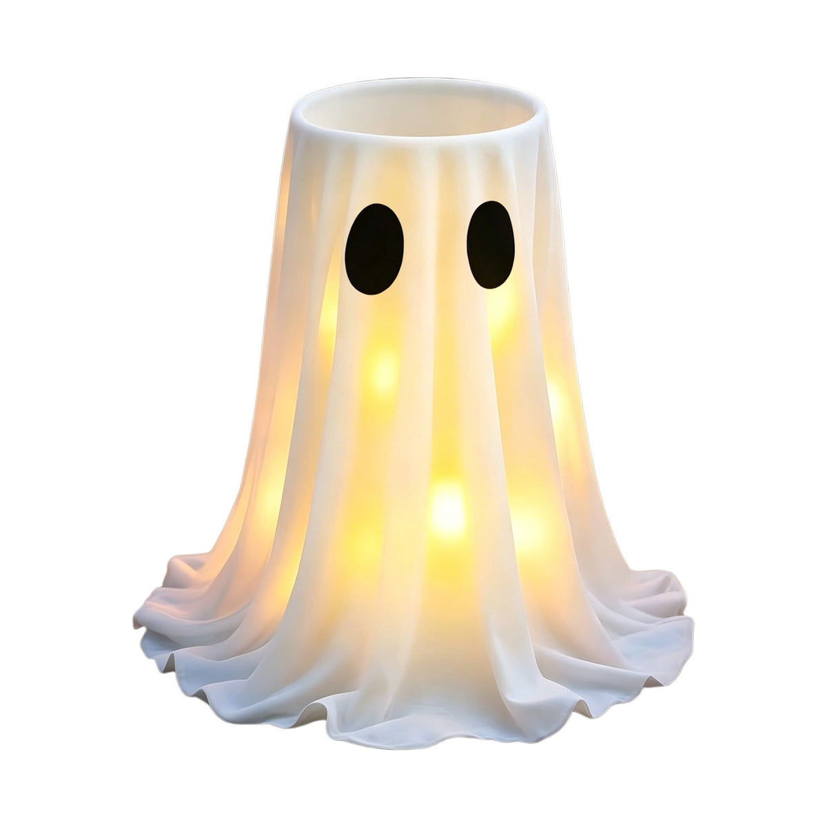 Halloween Ghost Candy Bowl Large Light Up Floor Stand with Remote Control for Halloween Party Treat Display and Trick Or Treat Setup