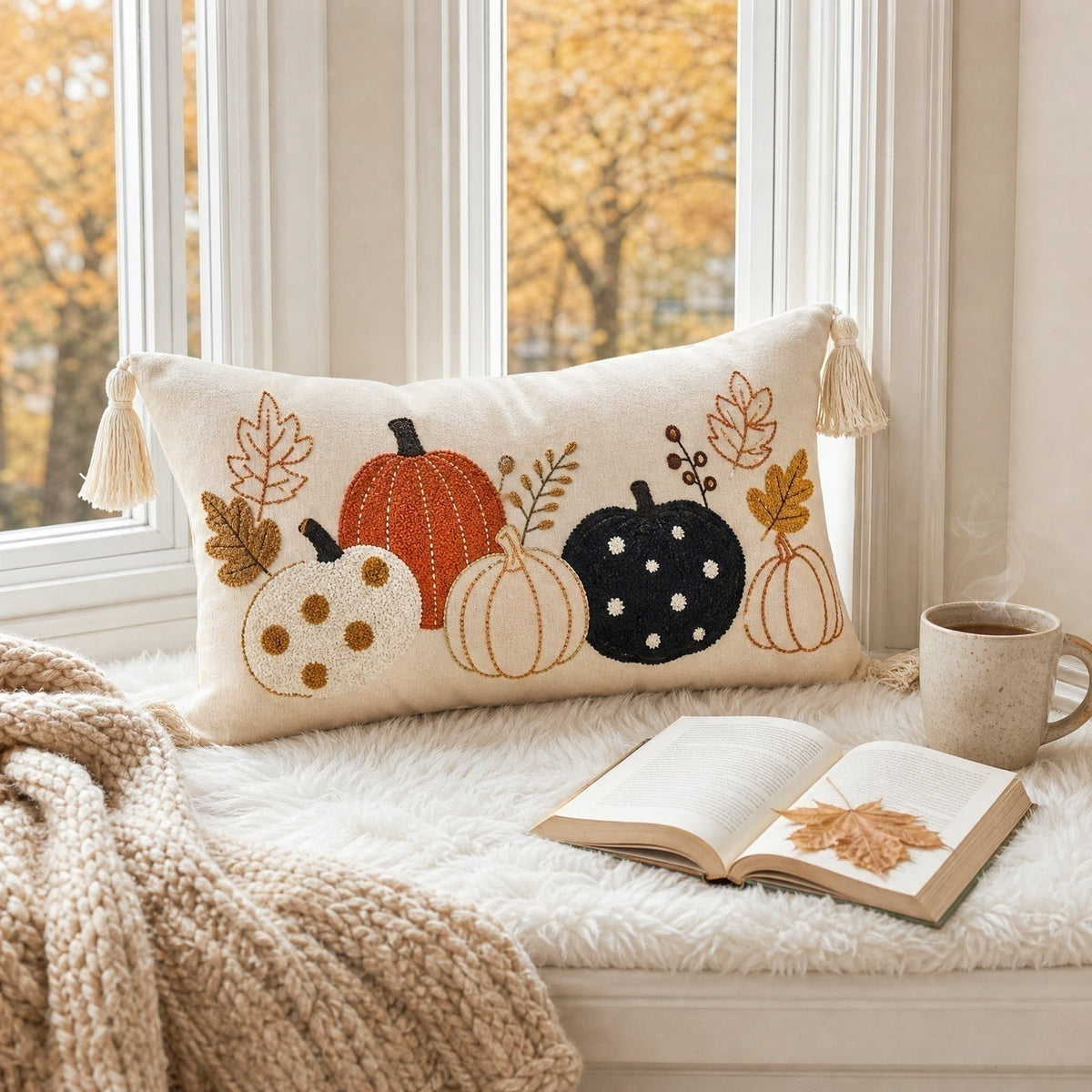 Pumpkin Pillow Cover Throw Pillow for Fall Seasonal Pillow Cover Lumbar Pillow Farmhouse Fall Decor Halloween Pillow Cover for Couch and Bed Thanksgiving Decor
