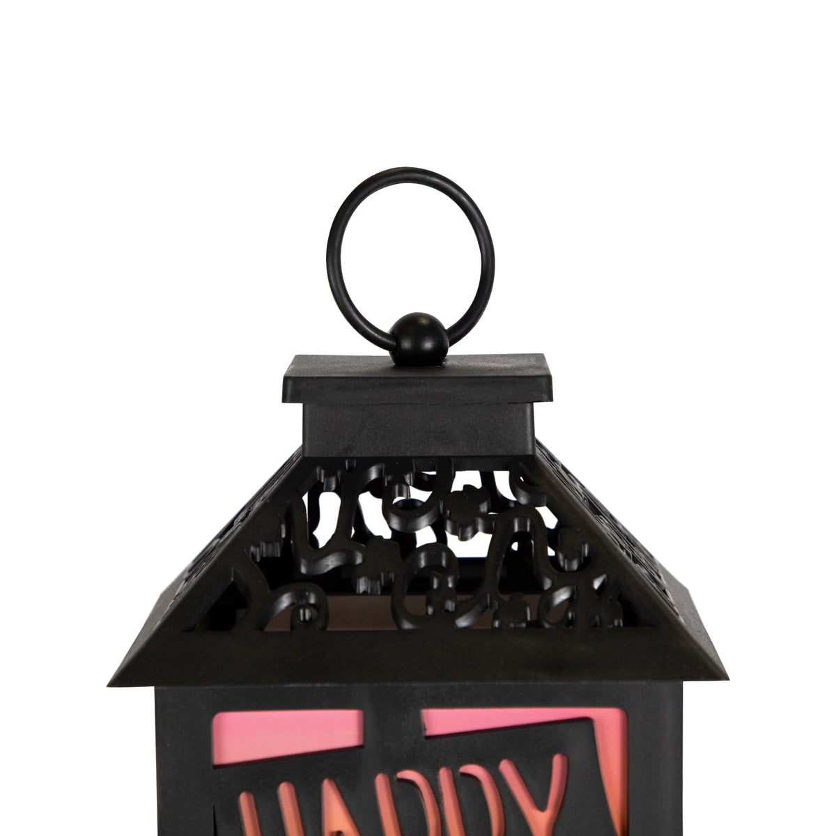 Northlight LED Lighted Jack-O-Lantern Happy Halloween Lantern - 11" - Black