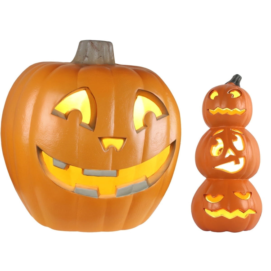 6" Jack O' Lantern - Battery Operated Halloween Pumpkin Lantern - Waterproof for Indoor Outdoor Decorations Favors