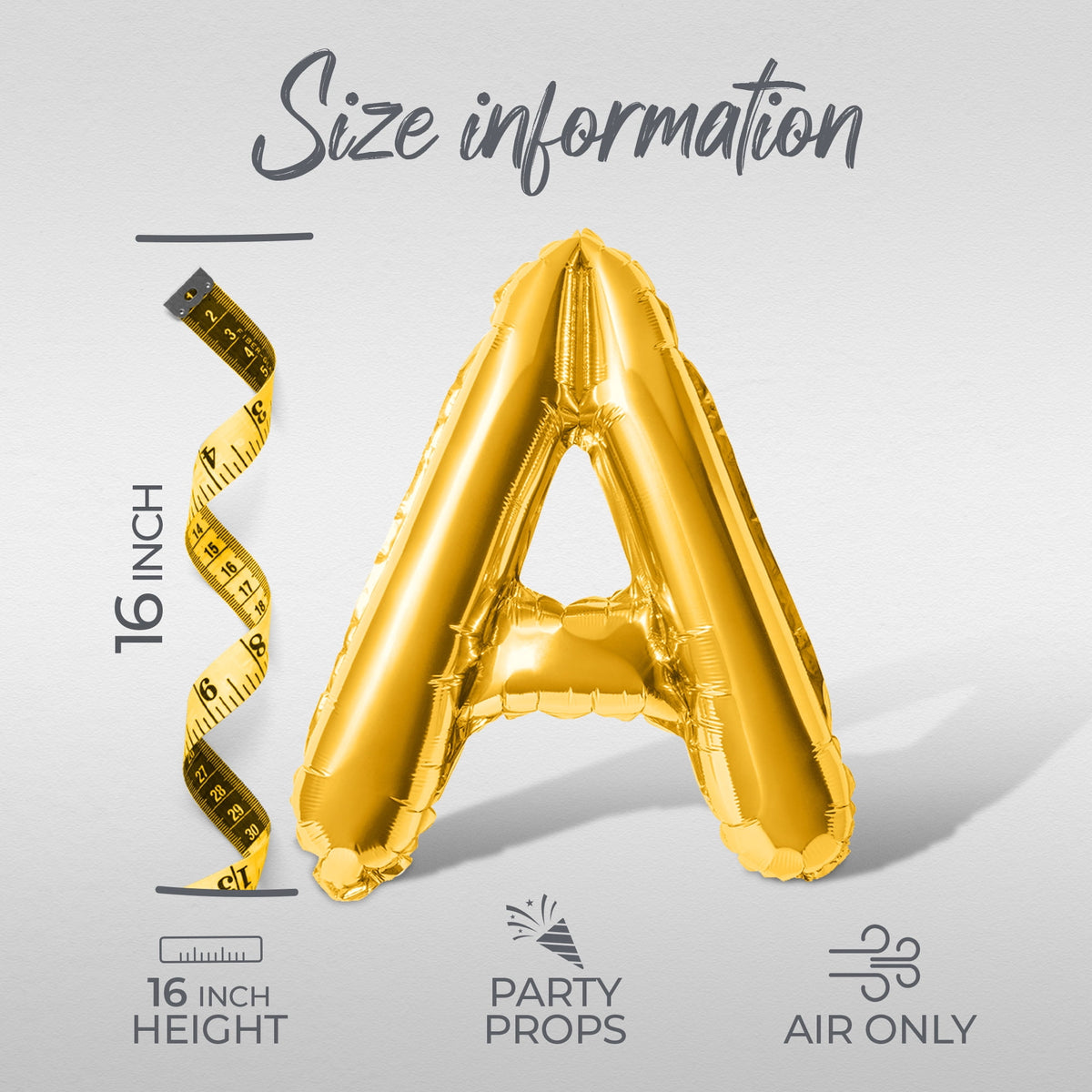 Letter Balloons - WITCH CROSSING 16" Inch Alphabet Letters Foil Mylar Balloon Halloween Party Banner (Gold)