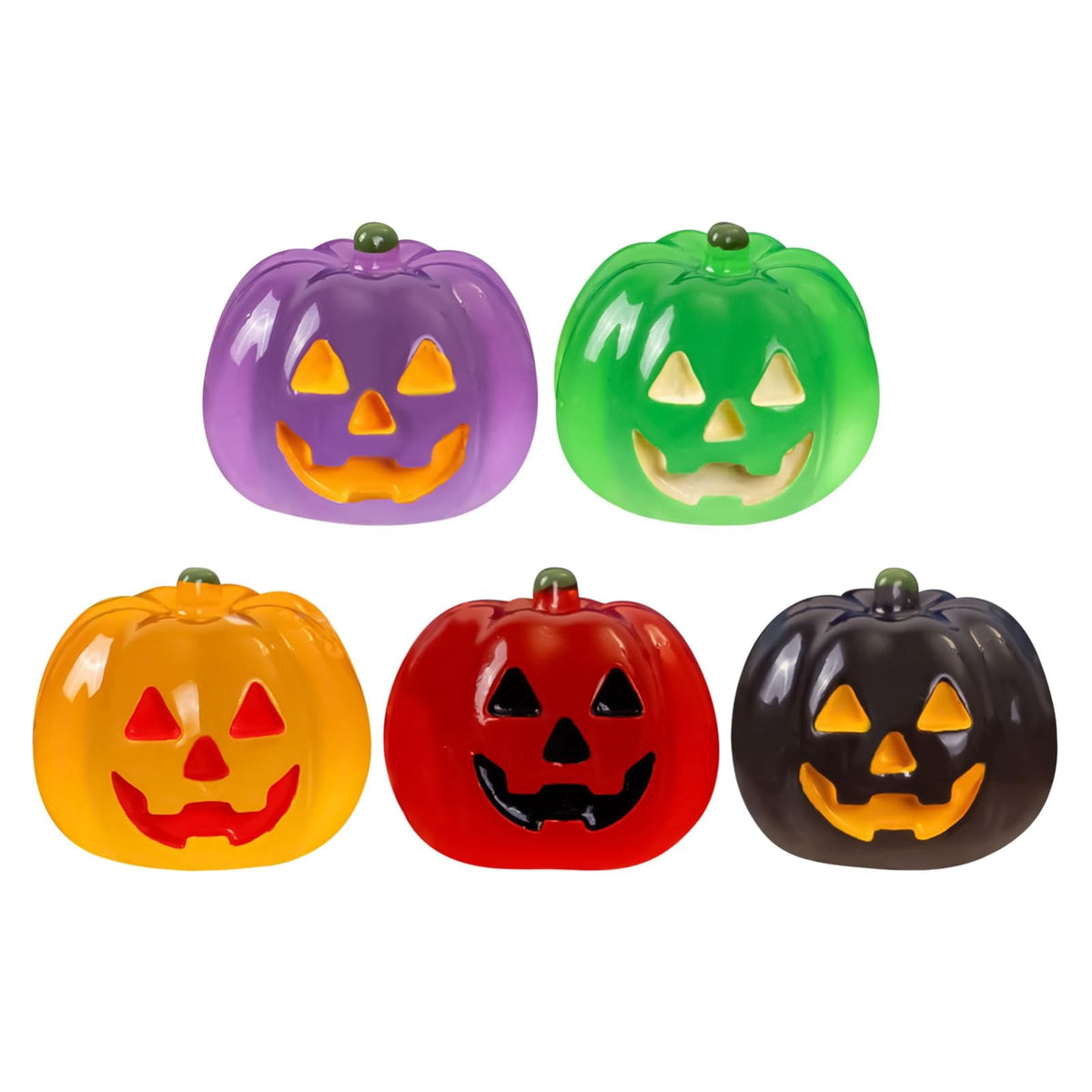 PPKVUFD 1Pc Luminous Resin Pumpkins for Decorating Fall Halloween Miniature Pumpkin Artificial Mini Pumpkins Decoration for Fall Halloween Party Gifts Home Cake Decoration Craft DIY Halloween Decor