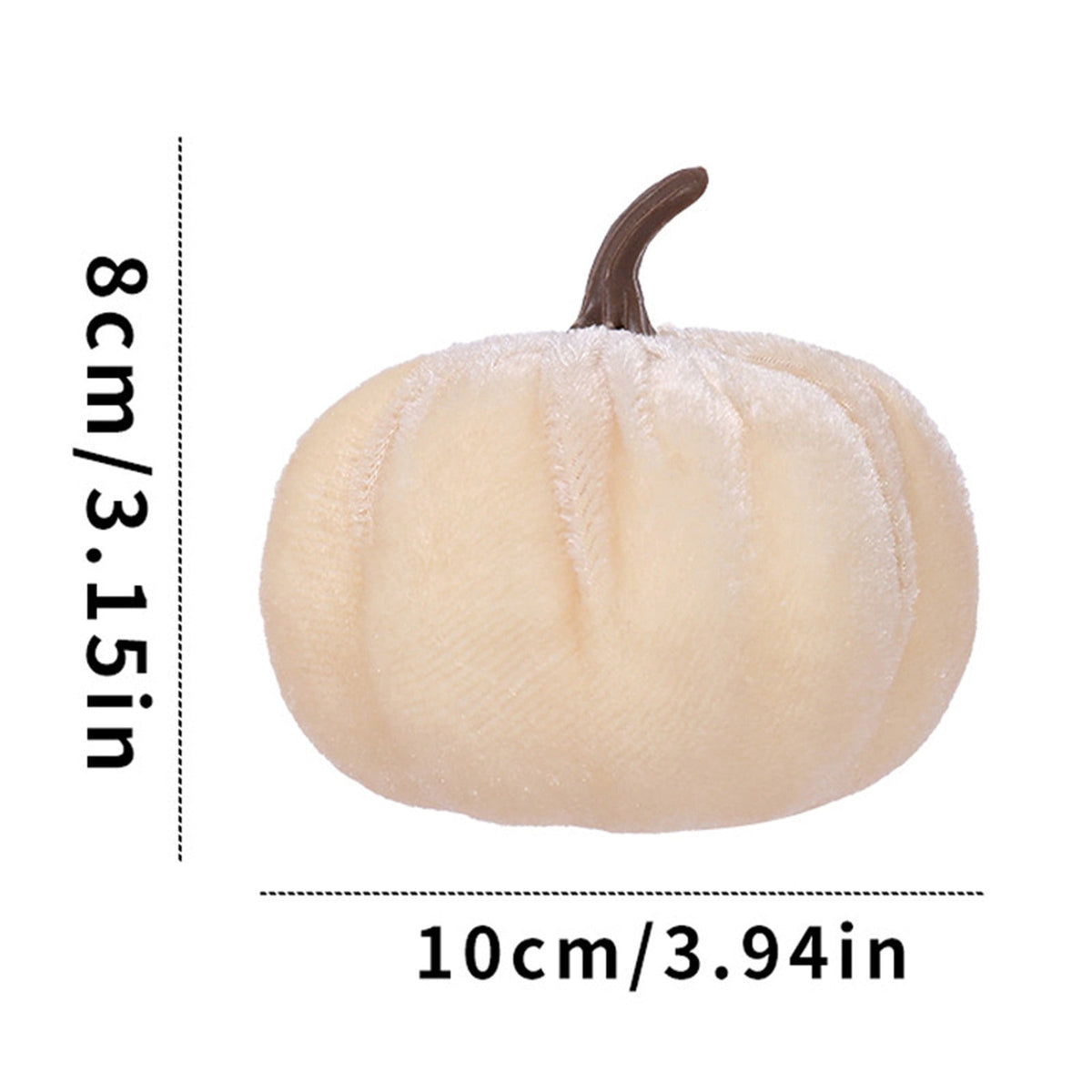 SIYTUAU Large Artificial Pumpkin Decoration 10In Beige Halloween Autumn Thanksgiving Fake Fruit Centerpiece Foam Material Seasonal Display Beige L