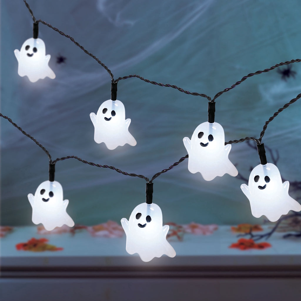 Indoor 10-Count Battery-Operated LED Pumpkin String Lights, Orange, 3', Halloween by Way To Celebrate