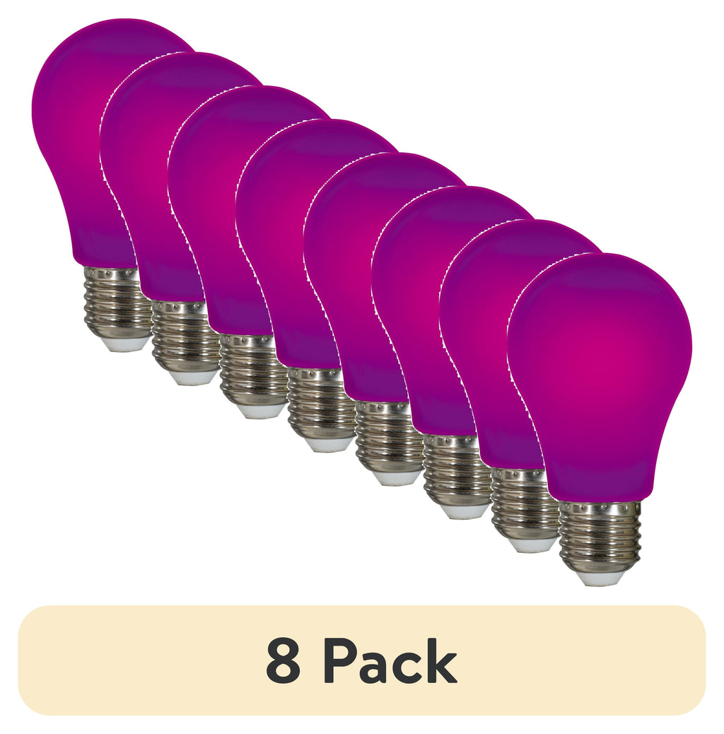 (8 pack) Halloween Purple LED Light Bulb, 1 Watt, by Way To Celebrate