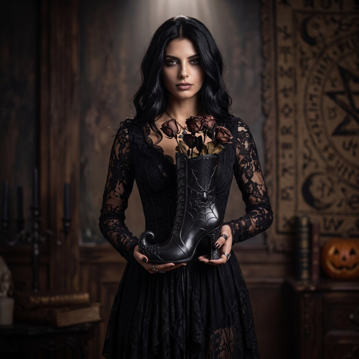 SCNOR Friendly Ghost Statue with Pumpkin Candy Bowl, 11.8 Inch Halloween Decoration for Outdoor Porch, Yard, Patio & Indoor