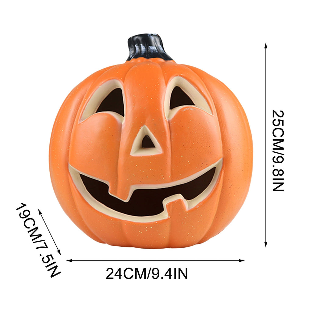 SRUILUO Halloween Light up Jack-O-Lantern, Fall Thanksgiving Pumpkin Light Decorations, Pumpkin Prop with LED Light, Halloween Tabletop Decorations Props for Indoor Outdoor Decor (No Battery)