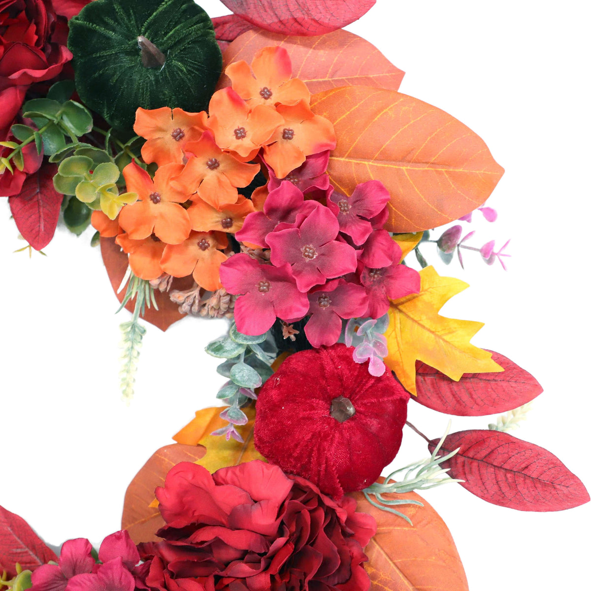 Peonies and Hydrangeas Wreath, Multicolor, 24", Fall by Way To Celebrate