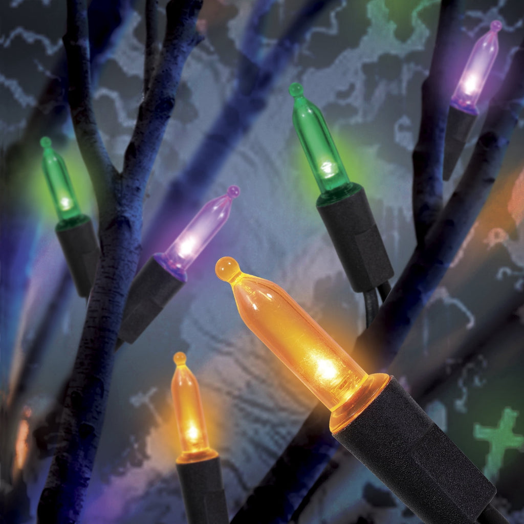 Indoor/Outdoor 50-Count LED Mini String Lights, Purple, 9.5', Halloween by Way To Celebrate