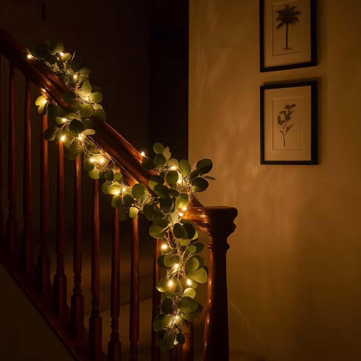 yulier Artificial Garland 70.86 inch Spring Garland with Flowers, Faux Vines Floral Hanging Garland for Holiday Wedding Spring Home Party Window Door Fireplace Table Indoor Outdoor Decor