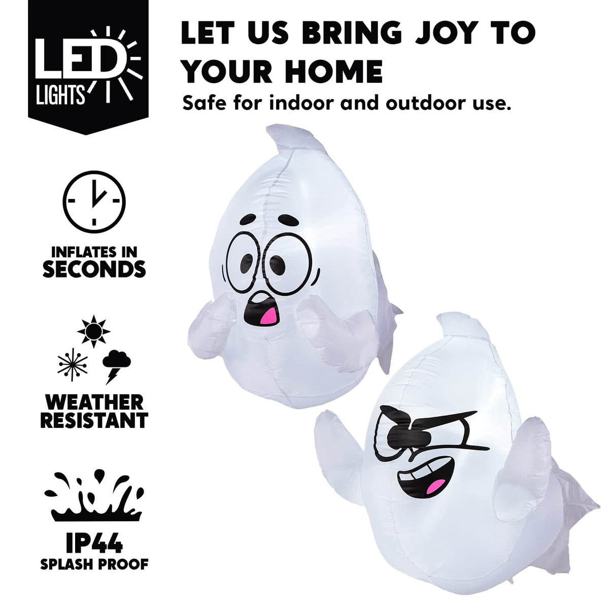 Joyfy 4 FT Halloween Inflatable Purple Octupos Head with Tentacles Broke Out from Window with Built-in LED Blow Up Inflatable for Window Decoration Yard Garden Lawn Decor