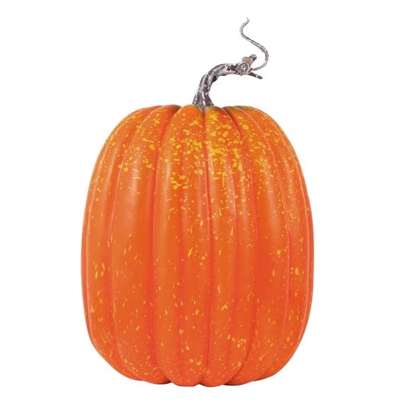 CQHVKQ 8 Inch Large Artificial Pumpkin Fall Decorations, Realistic Fake Harvest Pumpkin, Orange Gold Decorative Pumpkins for Table Centerpieces, Fall, Thanksgiving & Halloween DIY