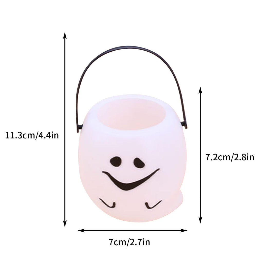 Kumdkd Halloween Pumpkin Bucket for Kids - Plastic Trick or Treat Candy Pail with Handle, Party Decor