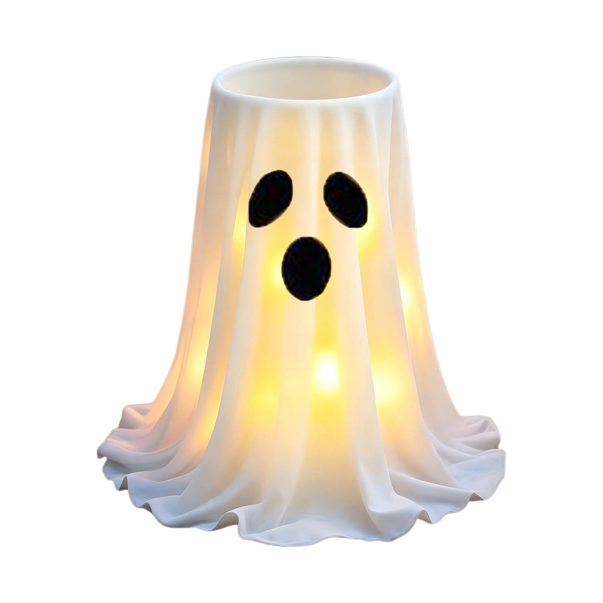 Halloween Ghost Candy Bowl Large Light Up Floor Stand with Remote Control for Halloween Party Treat Display and Trick Or Treat Setup