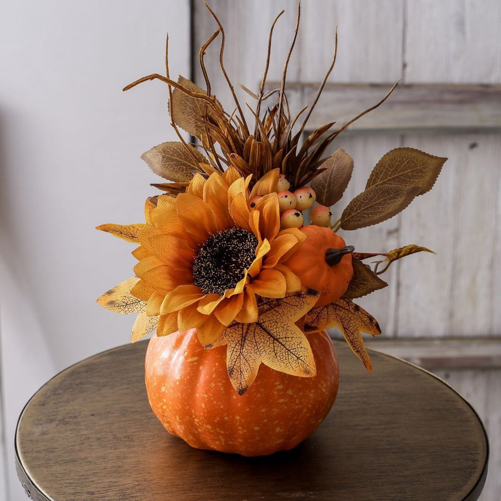 Clearance！Halloween decor, Halloween Indoor Decor, Halloween Decoration Indoor, Halloween Festival Large Pumpkin Ornament Home Decoration Desktop Maple Leaf Sunflower Ornament