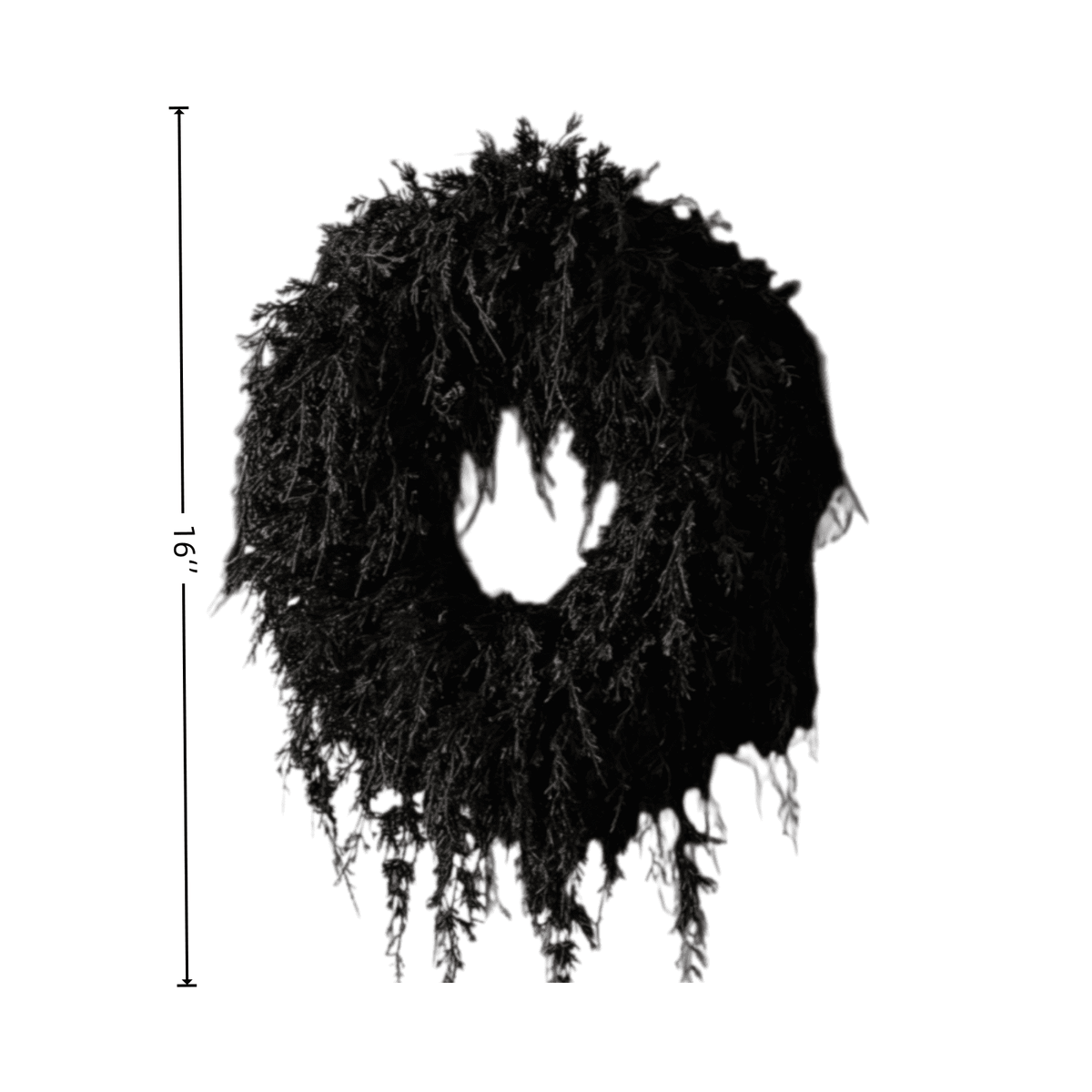Halloween Black Garland with LED Lights 70.87 Inch Gothic Foliage for Mantel Stair Halloween Party Home Indoor Decor