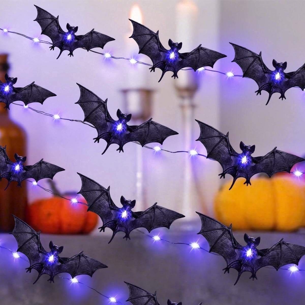 Ayieyill Halloween String Lights, 15ft 30 LED Skull Halloween Lights Halloween Decorations Indoor Outdoor