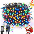 Ceevoo Christmas Lights Outdoor, 82ft 200 LED Christmas String Lights with Music, Plug in Motion Sensor Waterproof Holiday String Light for Indoor Outdoor Home Party Tree Garden Yard Decor