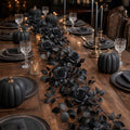 Clearance Gunhay Fall Decor Fall Decorations for Home, Black Decorations Halloween Garland, Fall Wall Hanging Rose Leaves, Artificial Black Rose Leaf Vine, Halloween Decorations for Home