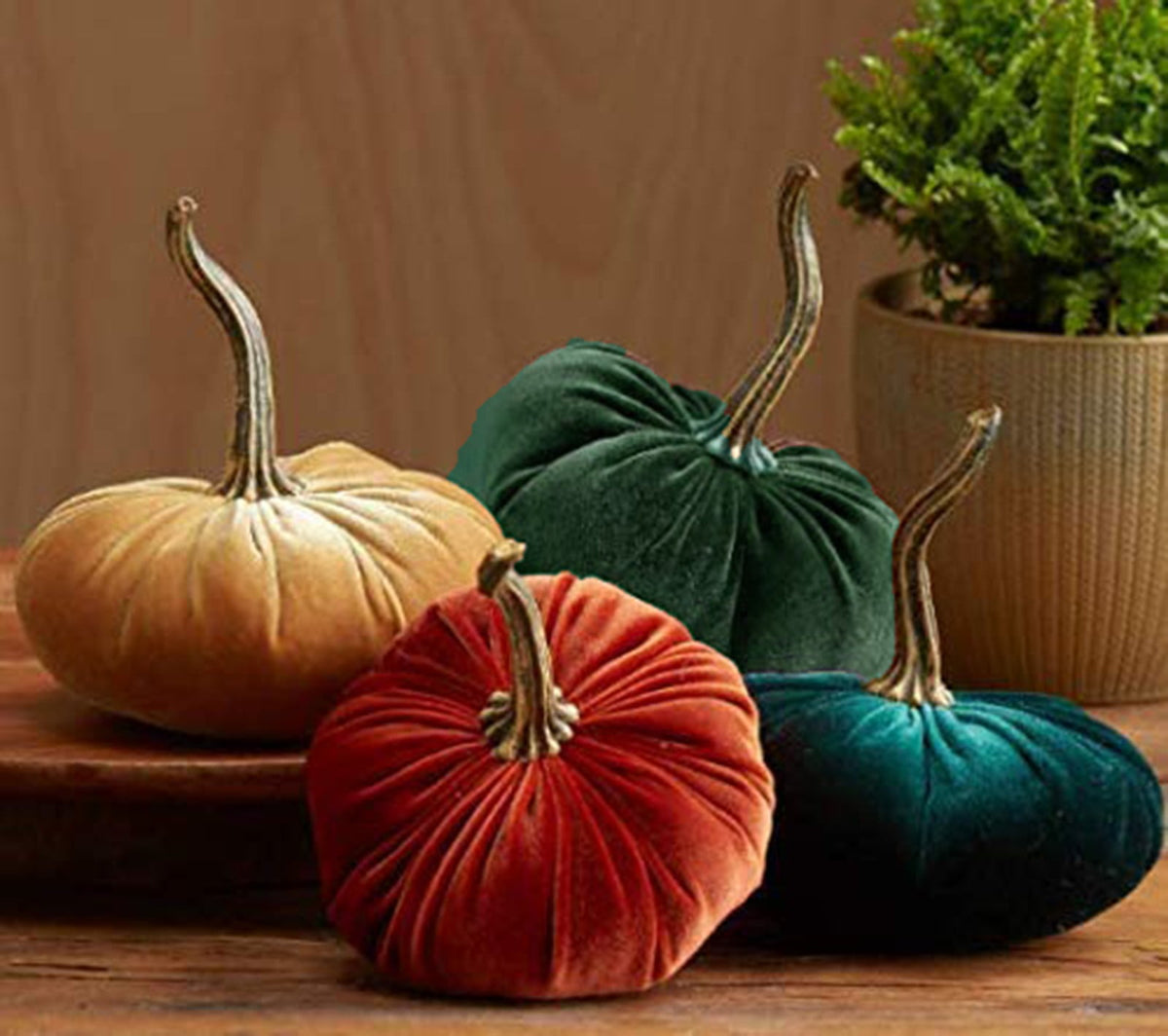 ESULOMP Halloween Decorations Thanksgivings Pumpkins 1 pc Velvet Pumpkins Decor Super Soft Stuffed with Exquisite