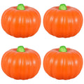 Four Orange Carvable Pumpkin Foam Decoration, 4.75 inches Pumpkin for Halloween Christmas Harvest Centerpiece DIY Decor