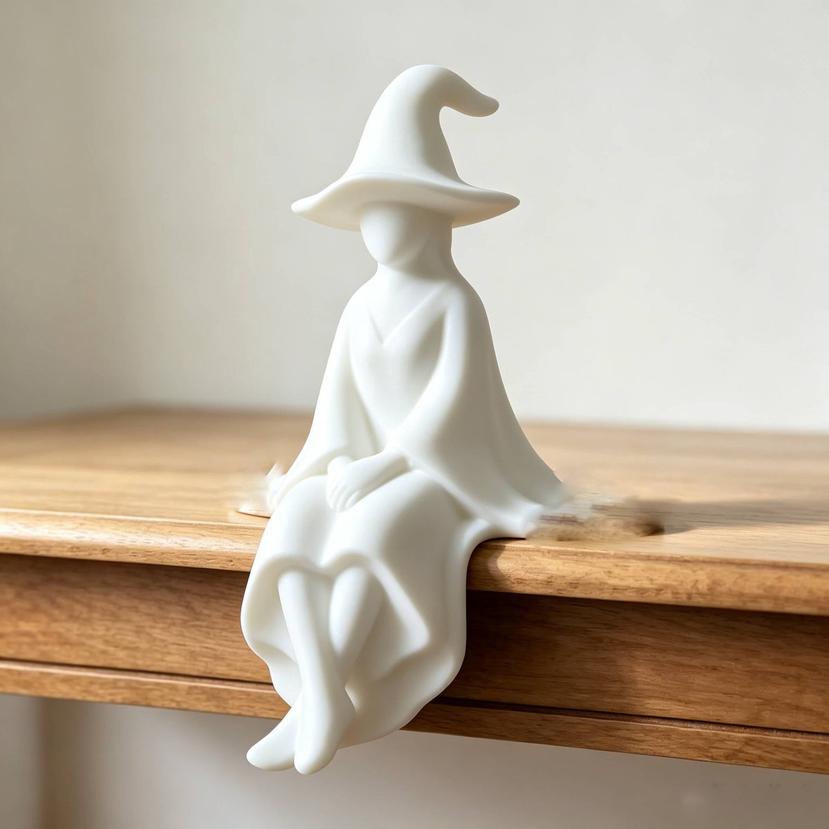 2026 New Halloween Mossy Tree Witch With Crow Light Up 7" Resin Figurine Rave Mantel Shelf Party Decorations