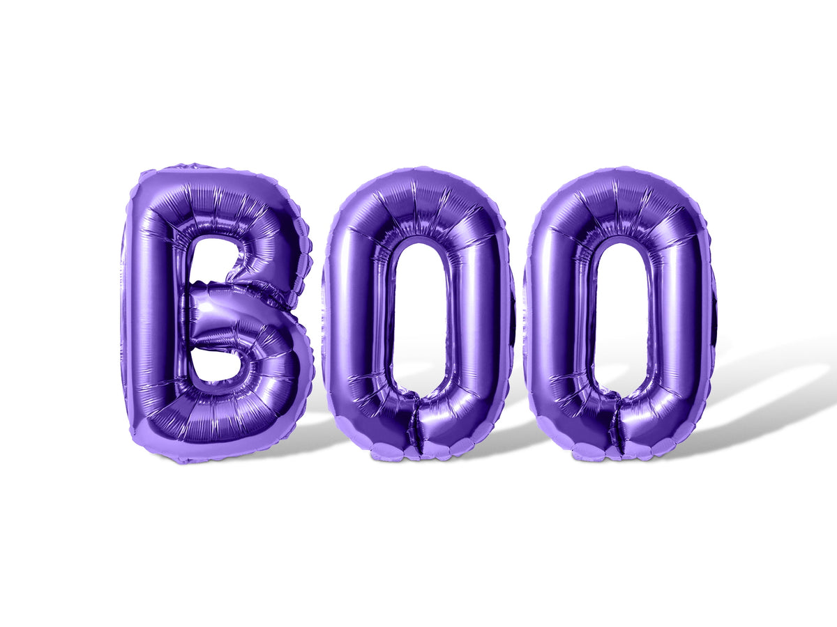 Letter Balloons - BOO 16" Inch Alphabet Letters Foil Mylar Balloon Halloween Party Banner (Black)