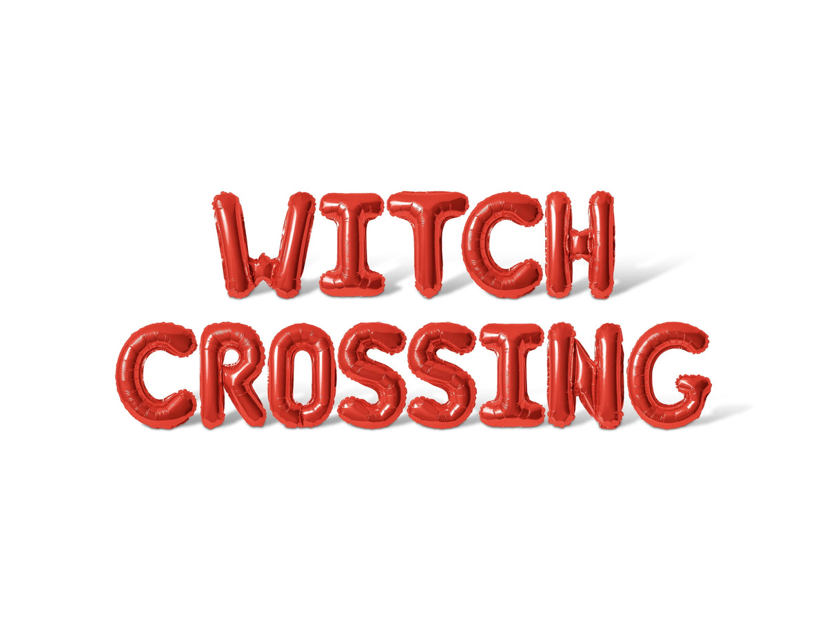 Letter Balloons - WITCH CROSSING 16" Inch Alphabet Letters Foil Mylar Balloon Halloween Party Banner (Gold)