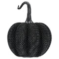 Resin Textured Pumpkin Decoration, Black, 9.5", Halloween by Way To Celebrate