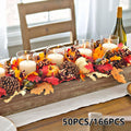 NO Autumn Thanksgiving and Halloween Artificial Pumpkins Gourds Cones, Set of 50