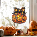 Orangide Halloween Pumpkin Pendant Acrylic Hanging Ornament Fall Decor Cute Jack-O-Lantern Decorations for Home Window Car Rearview Mirror Indoor Outdoor