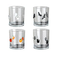 Qocolcyl Halloween Icon Glass Cups- 350ml Pumpkin Black Cat Bat Ghost Stemless Wine Glasses Old Fashioned Icon Hand Blown Drinking Cups for Party Supplies&Gift