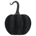 Resin Textured Pumpkin Decoration, Black, 7.9", Halloween by Way To Celebrate