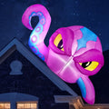 Joyfy 4 FT Halloween Inflatable Purple Octupos Head with Tentacles Broke Out from Window with Built-in LED Blow Up Inflatable for Window Decoration Yard Garden Lawn Decor