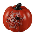 Uanit Halloween Pumpkin Decoration Indoor with Spooky Bat Boo Spider Web Halloween Table Decor Resin Cute Pumpkin Ornament for Tabletop Garden Atmosphere Decoration