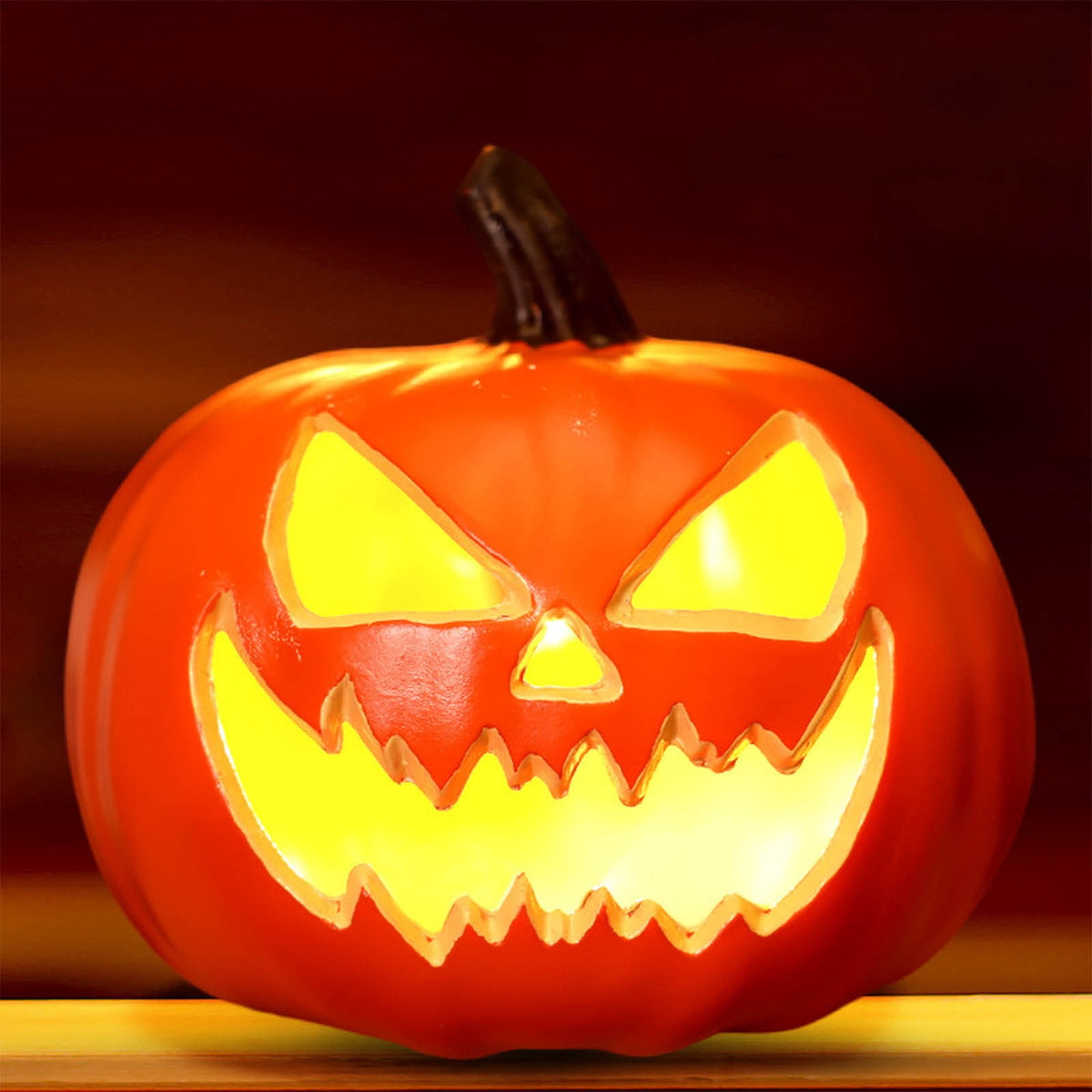 KMMYS Halloween Pumpkin Lantern, LED Light, Realistic Decoration, Versatile Halloween Prop, Perfect for Home Decor and Photography, Halloween Pumpkin Blow Molded Lantern