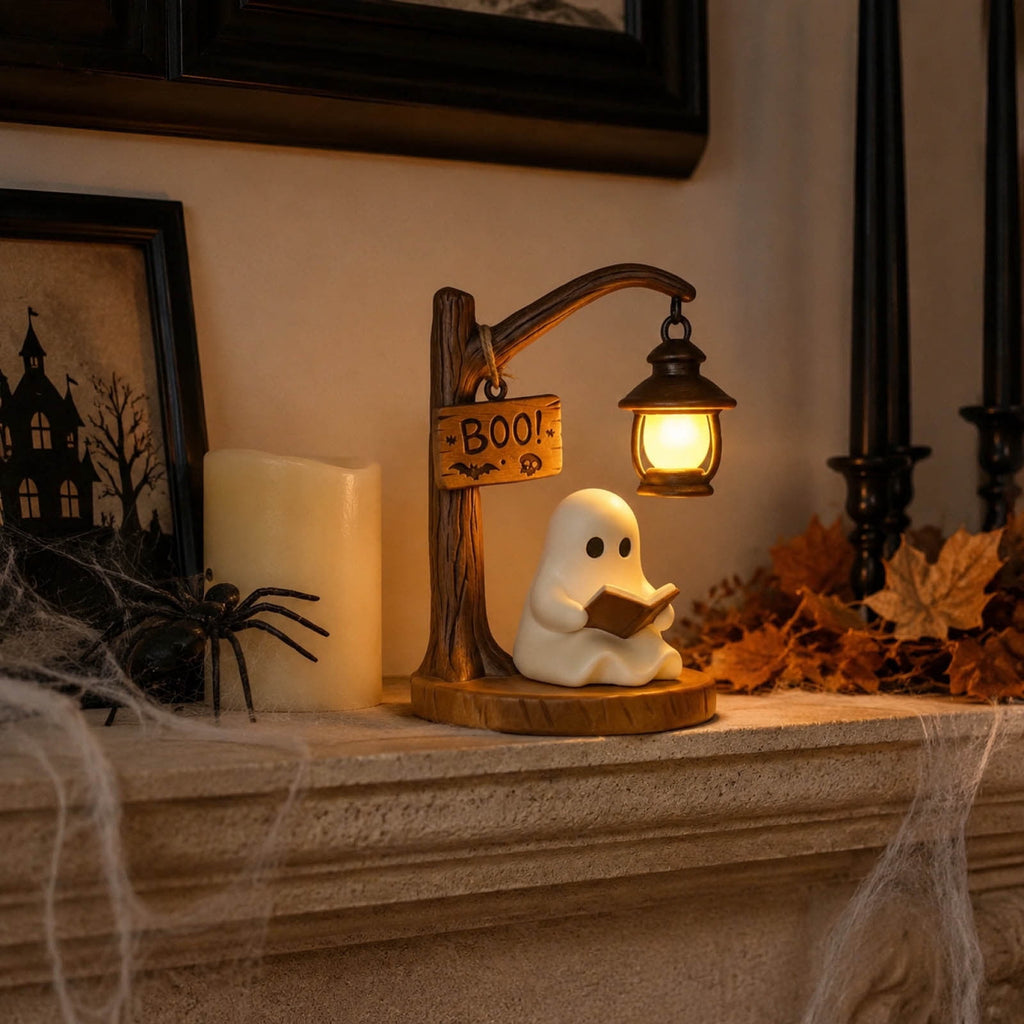 Halloween Pumpkin Night Light With Witch Hat Acrylic LED Tabletop Ornament, Spooky Glowing Figurine for Home Party Bedroom Holiday Decoration