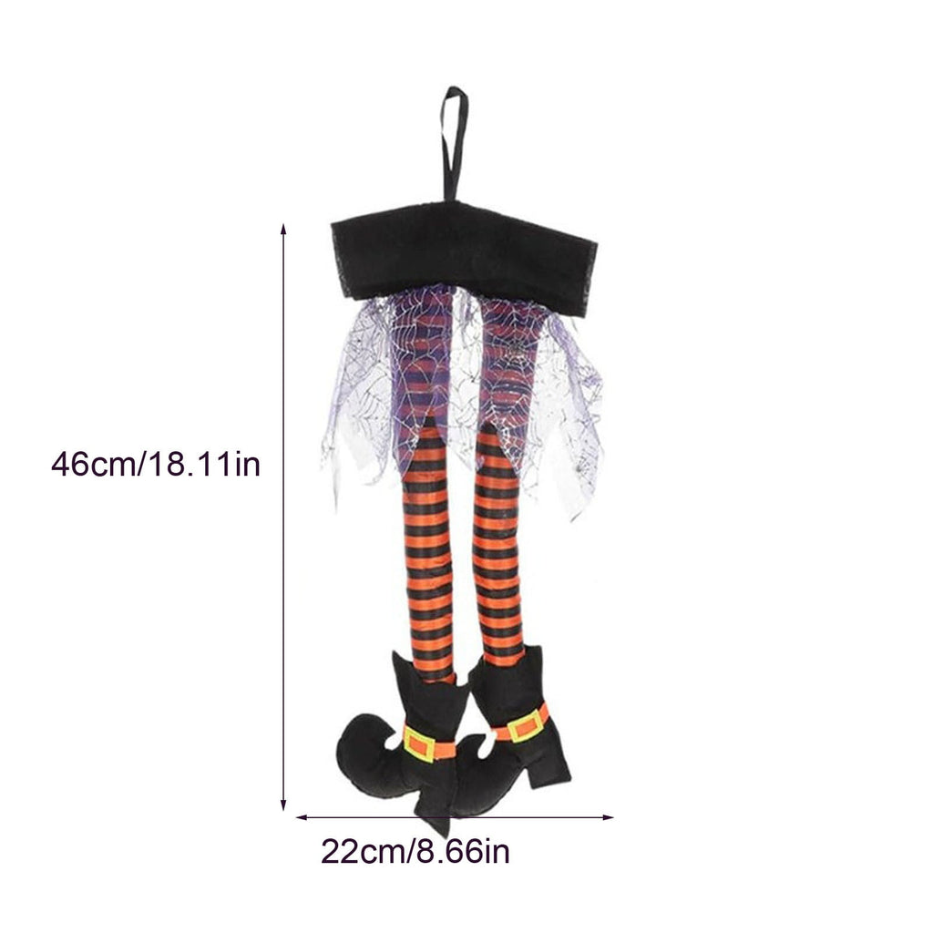 Fnochy Halloween Witch'S Legs For Wreath Plush Stuffed Witch Legs With Shoes Sticking Out Of Window Door Car Auto Trunk Outdoor Wicked Novelty Hanging Witch Legs Car Trunk Yard Decorations Clearance